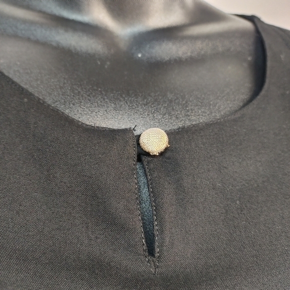 Srishti Women's Black Gold 3/4 Sleeves Viscose Top Blouse Size L NWT - Picture 8 of 12